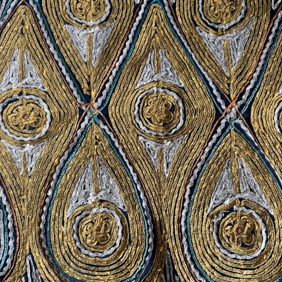 Antique Blue Velvet & Gold Braiding Ottoman Balkan Traditional Folk Jacket - Picture 9 of 12